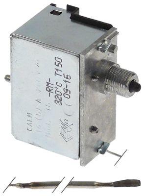 Sikkerhedstermostat Frakoblingstemp. 320°C 1-polet 16A Føler ø 3mm Føler L 160mm Kapillærrør