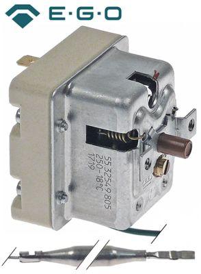 Termostat Frakoblingstemp. 250°C 1-polet 1NC 5A Føler ø 6mm Føler L 79mm Kapillærrør 2000mm
