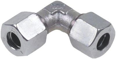 Rørforskruning til stålrør forkromet Gevind  - vinkel für rør-ø 10mm Gas