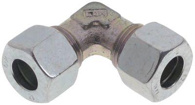 Rørforskruning til stålrør forkromet Gevind  - vinkel für rør-ø 12mm Gas