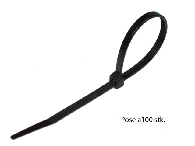 Kabelbinder sort 7,6x360 mmm  UDGÅET