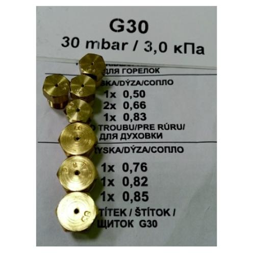 Gas Dysesæt Flaskegas G30 - Asko komfur