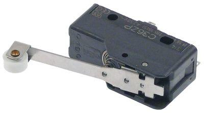 Mikrokontakt rullegrebsbetjent 250V 16A 1CO L1 55mm Tilslutning Loddetilslutning L 49mm