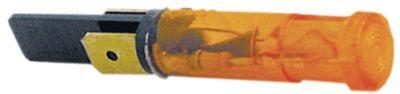 Signallampe ø 9mm Indbygningsmål ø9mm 400V gul Tilslutning Fladstik 6,3 mm Temp.best. 85°C