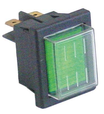 Signallampe Indbygningsmål 30x22mm 230V grøn