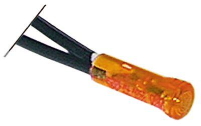Signallampe Indbygning ø 6mm Tilslutning Kabel 200mm gul LED 5VDC 2mA