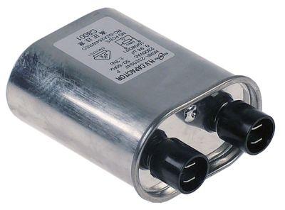 HV-kondensator 94µF 2300V Aluminium Tilslutning Fladstik 6,3 mm H 38mm L 94mm B 66mm