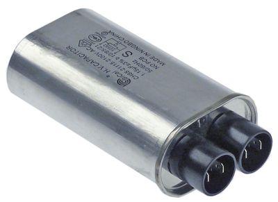 HV-kondensator 115µF 2100V Aluminium Tilslutning Fladstik 4,8mm H 33mm L 105mm B 52mm