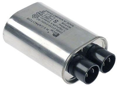HV-kondensator 11µF 2100V Aluminium Tilslutning Fladstik 4,8mm H 33mm L 90mm B 52mm