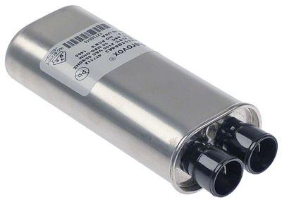 HV-kondensator 115µF 2100V Aluminium Tilslutning Fladstik 6,3 mm H 32mm L 138mm B 51mm