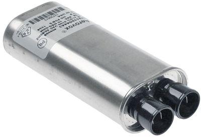 HV-kondensator 105µF 2100V Aluminium Tilslutning Fladstik 6,3 mm H 32mm L 138mm B 51mm