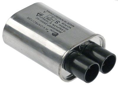 HV-kondensator 63µF 2500V Aluminium Tilslutning Fladstik 6,3 mm H 32mm L 85mm B 52mm