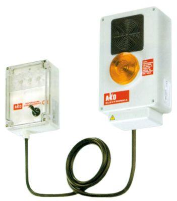 Alarmenhed Arbejdsområde +5 til +40/-50 til +40°C 230VAC Spænding AC 90dB Akku-kapacitet 1h