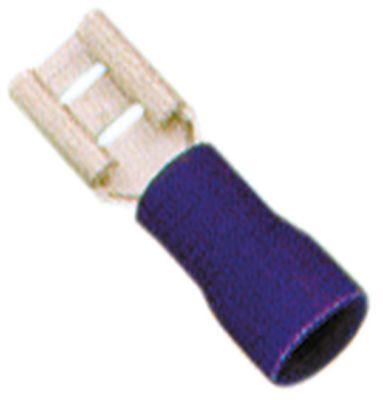 Kabelsko 4.8 mm 2,5mm²100 stk. pvc blå  t.max. 75°C
