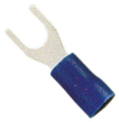 Kabelsko U ø4,3 mm. 2.5mm²100 stk. pvc blå  t.max. 75°C