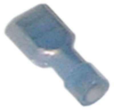 Kabelsko 6.3mm. 1,5-2,5mm²100 stk. pvc blå  t.max. 75°C