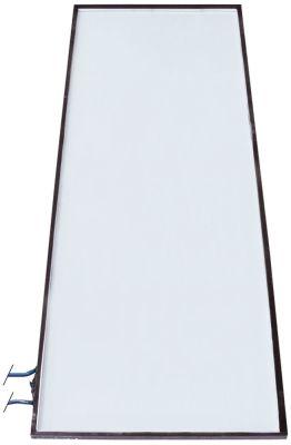 Glasrude L 1552mm B 520mm Materialestyrke 25mm opvarmet IP Låge Dobbeltglas