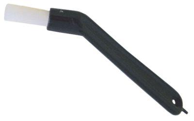 Rengøringsbørste Nylon ø 10mm vinkel Samlet længde 129mm Længde med børstehår 24mm