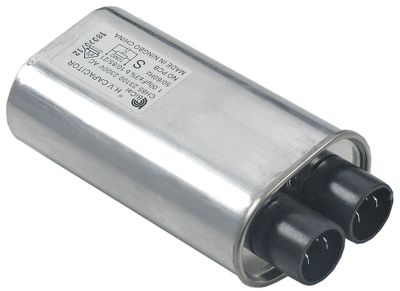 lager Sui Svin HV-kondensator 1µF 2300V Aluminium Tilslutning Fladstik 4,8mm H 33mm L  110mm B 52mm